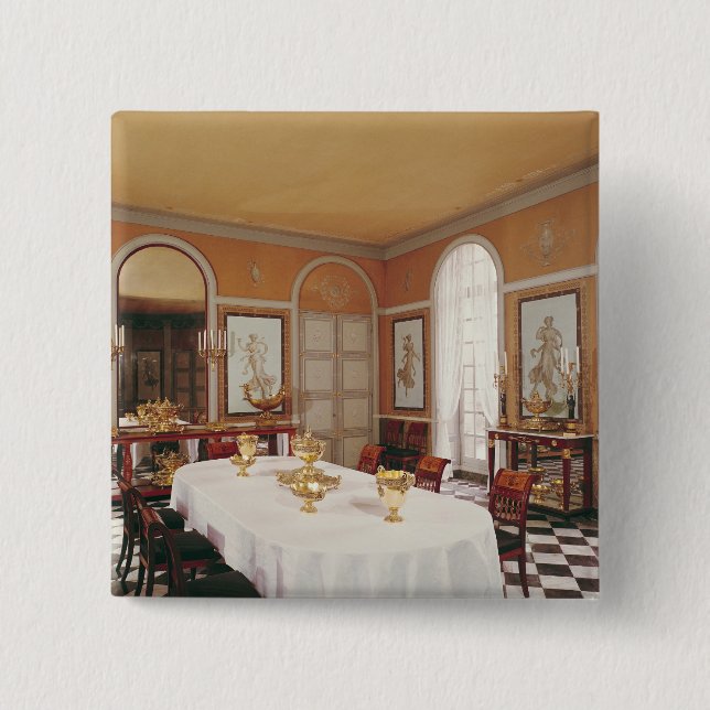 View of the dining room 15 cm square badge (Front)