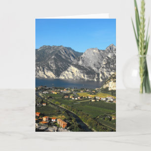 View of the Dolomite mountains of Northen Italy Holiday Card