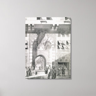 View of the Door of Okal Kaid-Bey, from 'Monuments Canvas Print