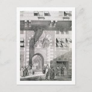 View of the Door of Okal Kaid-Bey, from 'Monuments Postcard