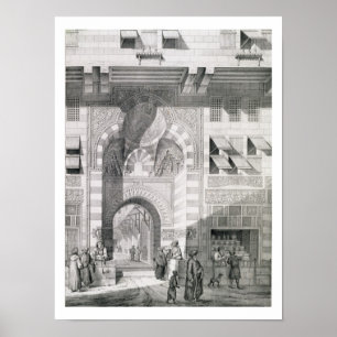 View of the Door of Okal Kaid-Bey, from 'Monuments Poster