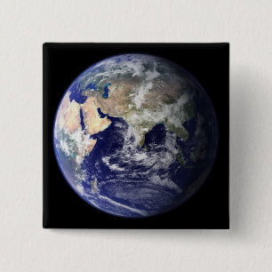 View of the Earth from space 15 Cm Square Badge