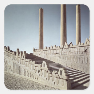 View of the east staircase of the Apadana Square Sticker