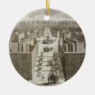View of the eight statues of Castellazzo in the to Ceramic Tree Decoration