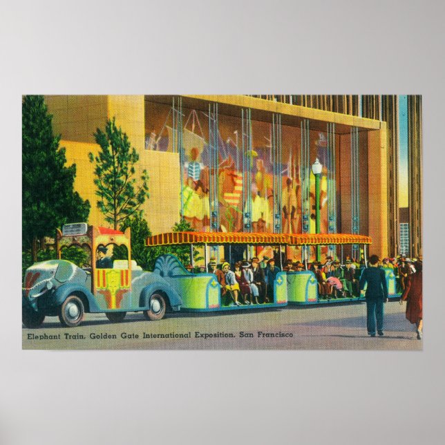 View of the Elephant Train Poster (Front)