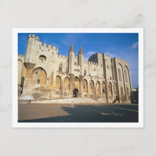 View of the entrance facade of the Palace (photo) Postcard