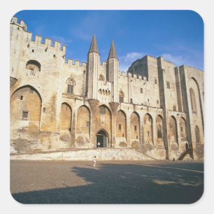 View of the entrance facade of the Palace (photo) Square Sticker