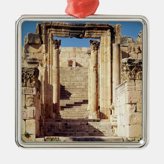 View of the entrance to the Christian Metal Tree Decoration (Front)