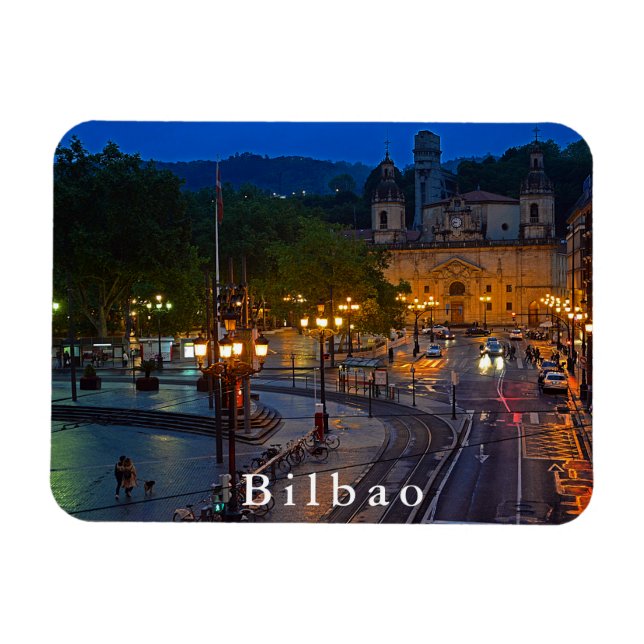 View of the evening Bilbao. Magnet (Horizontal)