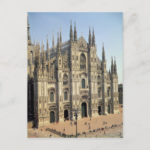 View of the facade, begun 1386 postcard