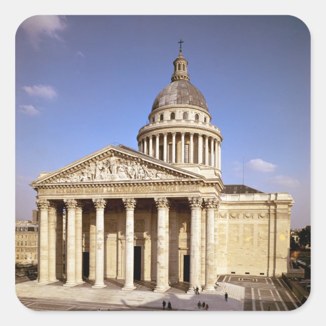 View of the facade, built 1757-90 square sticker (Front)