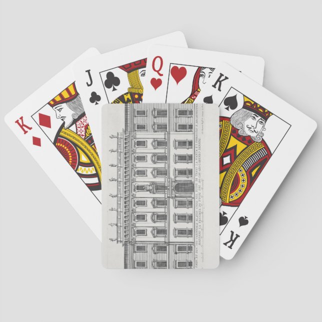 View of the facade of Palazzo Chigi, Rome, Playing Cards (Back)