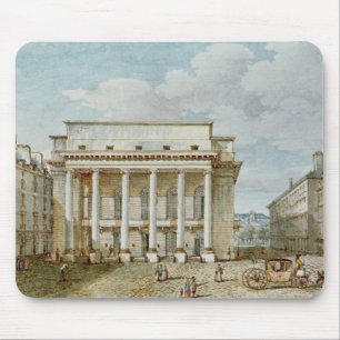 View of the Facade of the Theatre Italien Mouse Mat