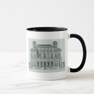 View of the facade of Villa Borghese, Rome (engrav Mug