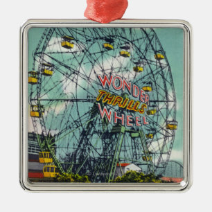 View of the Famous Wonder Ferris Wheel Metal Tree Decoration