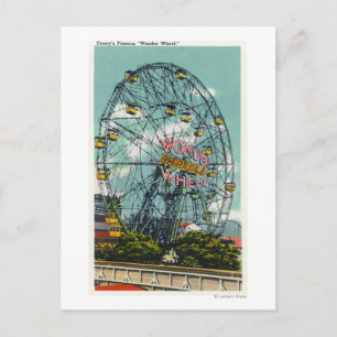 View of the Famous Wonder Ferris Wheel Postcard
