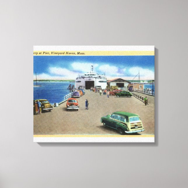 View of the Ferry at the Pier Canvas Print (Front)