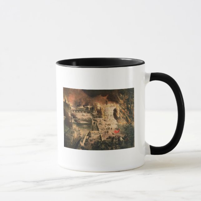 View of the Fires in Paris during the Commune Mug (Right)