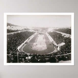 View of the first official Olympic Games in Athens Poster