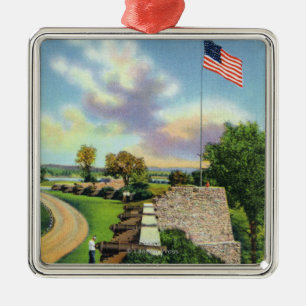 View of the Flag Bastion and South Wall Metal Tree Decoration