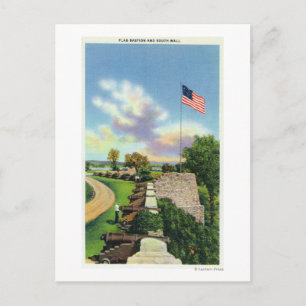 View of the Flag Bastion and South Wall Postcard