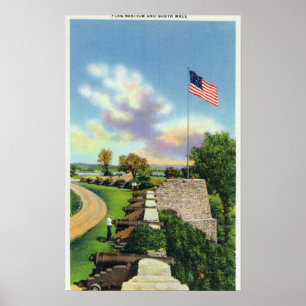View of the Flag Bastion and South Wall Poster