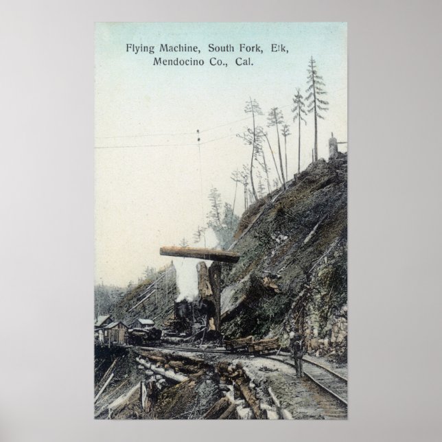 View of the Flying Maching, South ForkElk, CA Poster (Front)