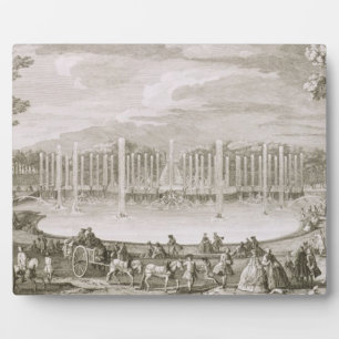 View of the Fountain of Neptune, Versailles (engra Plaque