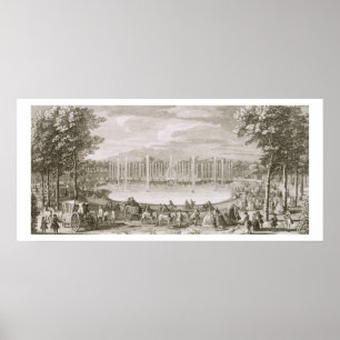 View of the Fountain of Neptune, Versailles (engra Poster
