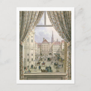 View of the Freyung, Vienna, 1825 (gouache on pape Postcard