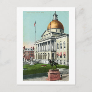 View of the Front Lawn of the State House Postcard