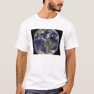 View of the full Earth and four storm systems T-Shirt