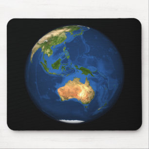 View of the full Earth showing Indonesia, Ocean Mouse Mat