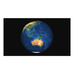 View of the full Earth showing Indonesia, Ocean Photo Print