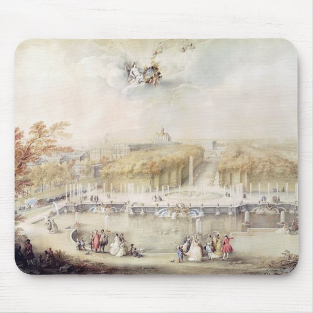 View of the Gardens and the Chateau of Versailles Mouse Mat (Front)