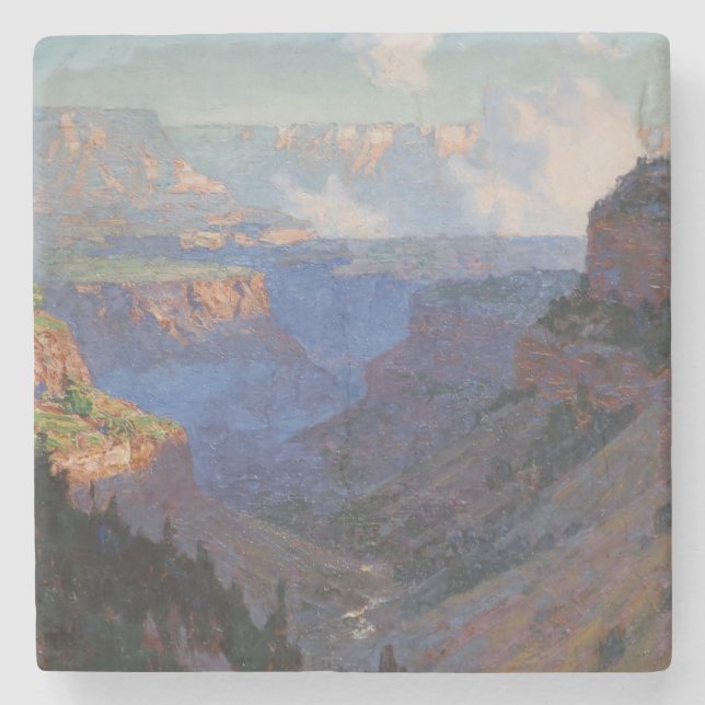View of the Grand Canyon (by E.H. Potthast) Stone Coaster (Front)