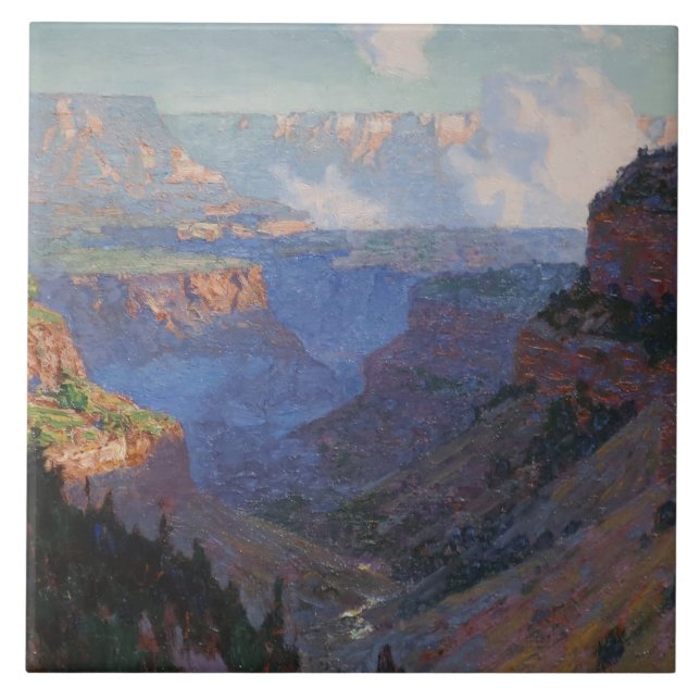 View of the Grand Canyon (by E.H. Potthast) Tile (Front)
