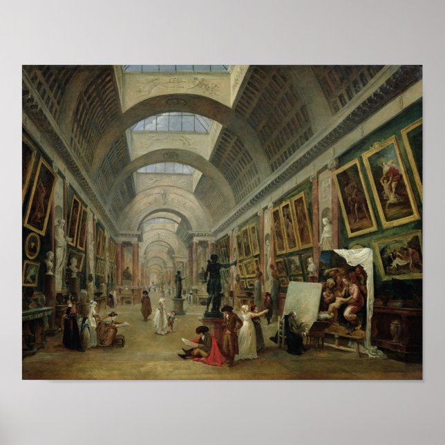 View of the Grand Gallery of the Louvre, 1796 Poster (Front)
