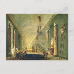 View of the Grand Gallery of the Louvre Postcard