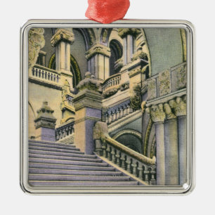 View of the Grand Staircase Metal Tree Decoration