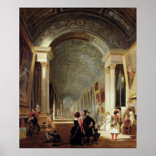 View of the Grande Galerie of the Louvre, 1841 Poster