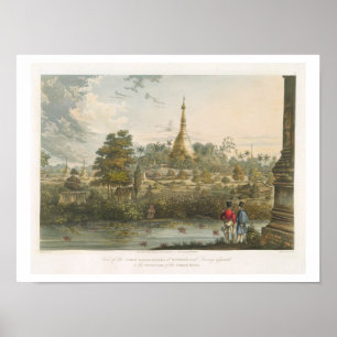 View of the Great Dagon Pagoda at Rangoon from the Poster