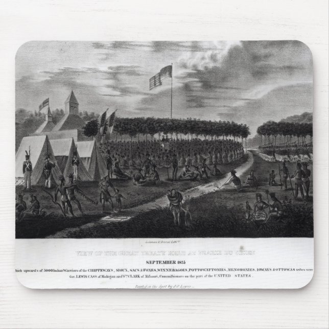View of the Great Treaty Held at Prairie du Mouse Mat (Front)