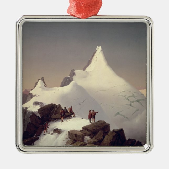 View of the 'Grossglockner' mountain Metal Tree Decoration (Front)
