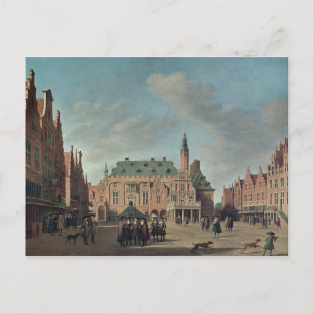 View of the Grote Markt in Haarlem Postcard (Front)