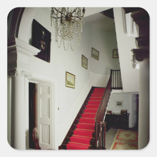 View of the hall and staircase square sticker