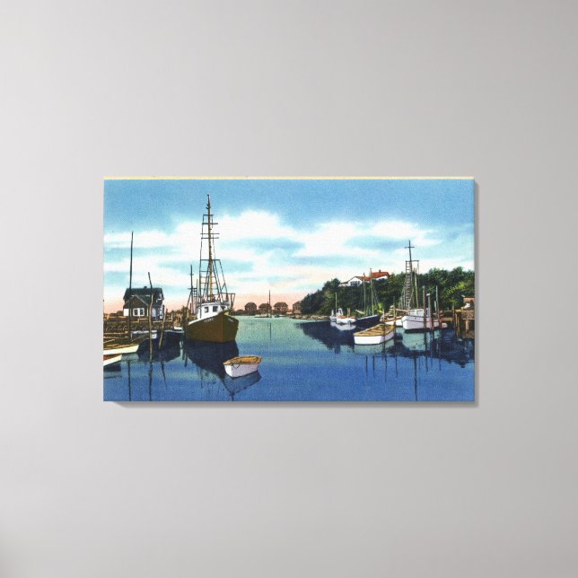 View of the Harbour, Martha's Vineyard Canvas Print (Front)