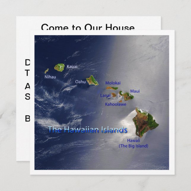 View of the Hawaiian Islands Invitation (Front/Back)