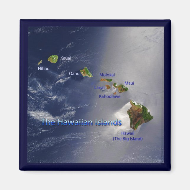 View of the Hawaiian Islands Magnet (Front)