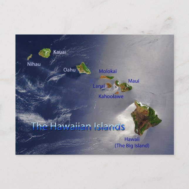 View of the Hawaiian Islands Postcard (Front)